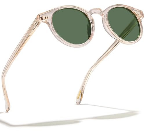 AVAWAY Small Face Sunglasses for Women Retro Vintage Polarised UV Protection Ladies Eyewear for Photography Wandern Travelling Driving