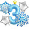 DazzJoy Frozen - Decoración de cumpleaños para niña (3 años)