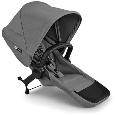 Bugaboo Donkey 6 Double Erweiterungsset, für Neugeborene & Kleinkinder | verwandelt den Donkey 6 single in einen Geschwisterkinderwagen, Doppelkinderwagen mit wendbarem Sitz, Moon Grey
