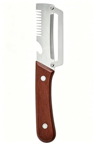 Pelapatate Professionale, 2026 Nuovo Pela Patate Utensile Multifunzione, Pelapatate Acciaio Inox Con Manico in Legno E Apribottiglie per Frutta e Verdura da Cucina (1PCS)