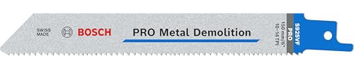 Bosch 5x PRO Metal S925VF Demolition Reciprocating Saw Blade (for Metal pipes and profiles, Non-ferrous metals, Length 150 mm, Professional Accessory Reciprocating Saw)