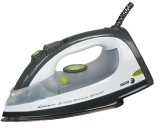 Fagor - Plancha Ropa Pl2600, 2500W, Vapor 20Gr/Min, Suela Inox, Vapor Vertical. Blanco, Gris.