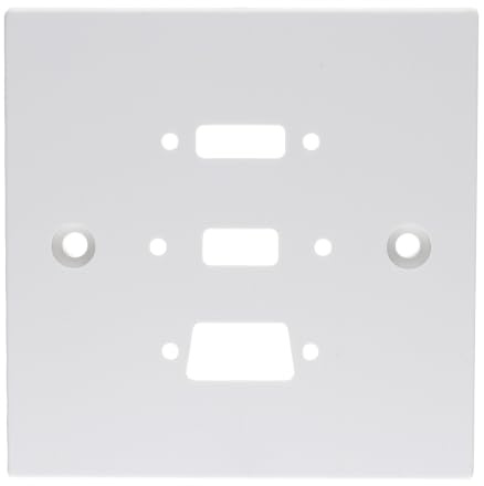 kenable Pre-Drilled Wall Faceplate for HDMI VGA USB Panel Mount Stubs Single Gang 85mm White