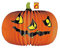 Widmann 5202F - Kürbis Globus, Orange, 40 cm, flammenhemmend, Halloween, Mottoparty