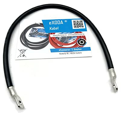 Cavo da batteria eXODA di 50cm Cavo di alimentazione da 25 mm² in rame con estremità ad anello M8