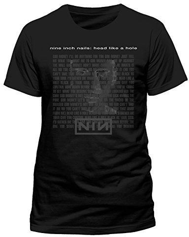CID Men's Nine inch Nails-Head T-Shirt, Black, Medium