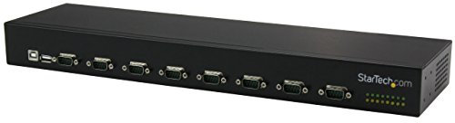 StarTech.com Hub série RS232 à 8 ports - Adaptateur USB vers 8x DB9 RS232 à montage en rack avec installation en série (ICUSB23208FD)