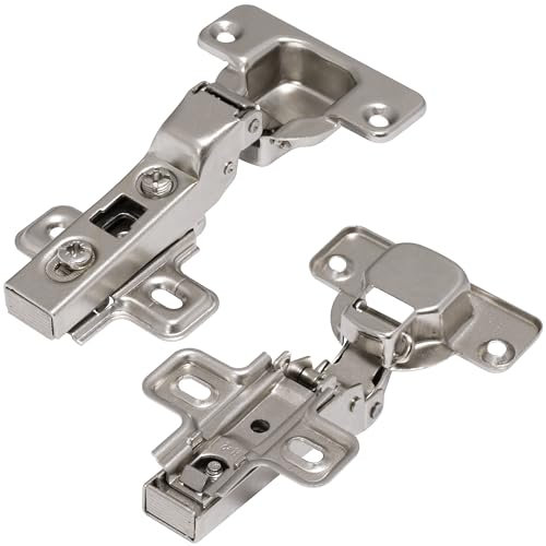 AERZETIX - C41041 - lot de 4 Charnière invisible clipsable pour portes de meuble - à demi-recouvrement/en semi-applique - permettent une ouverture à 110° - ouverture de montage 35 mm