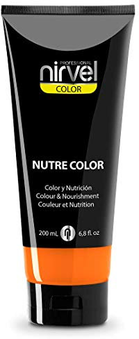 Nirvel Nutre Color Fluor Mandarina, 200 ml, Pack de 4