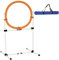 PawHut Hundetrainingsset Springring für Haustier-Agility-Training tragbar PE Weiß + Orange 74,5 x 66 x 91 cm