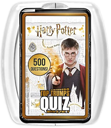 Top Trumps Quiz Harry Potter Game, 500 questions to test your knowledge and memory in the world of Hogwarts, spells, witches & wizards and Lord Voldemort, gift and toy for Boys and Girls aged 8 plus