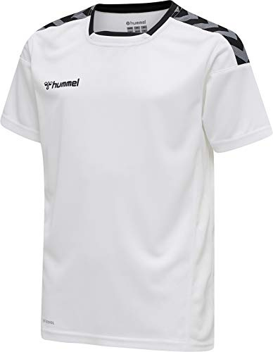 hummel Jungen Trikot Hmlauthentic Kids Poly Jersey S/White, 116, 204920-9001-116