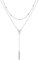 Damen Mehrschichtige Bar Halskette S925 Sterling Silber Perlen Halsreif Marquise Zirkonia Y Lariat Halsketten Langkettiger Schmuck Geschenke für Frauen Mädchen