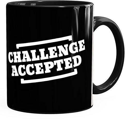 Challenge Accepted Kaffee-Tasse MoonWorks® schwarz unisize