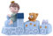 TOYANDONA Cartoon Junge Zugfigur Tortenaufsatz Geburtstag Backen Kuchen Dekoration Dessert Zug Figur Home Desktop Ornament (Himmelblau)