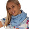DOLCE ABBRACCIO by RiemTEX Loop Schal Damen Schlauchschal mit Geheimfach Kuscheliger Loopschal aus Jersey Halstuch in Uni Farben (Babyblau)