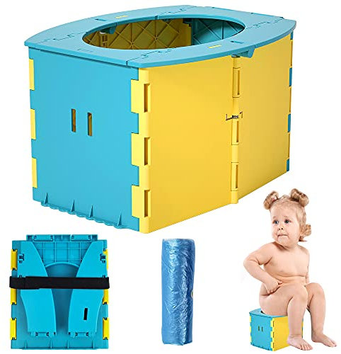Pot de voyage portable pour enfant,Siège de toilette pliable Portable sège de pot pour voyage Trainer pot WC pour chaise bébé,pour garçons et filles