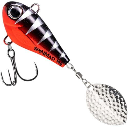 SpinMad 16g Jigspinner - Spinnköder, Farbe Lieblingsköder:Black Perch