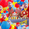 Karneval Zirkus Party Dekorationen-127 Stück Karneval Luftballons Rot Blau Gelb Konfetti Luftballons Sterne Folienballons Für Kinder Karneval Geburtstagsdeko Zirkus Karneval Dekoration