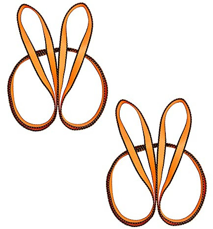 18 mm hochfestes Nylonseil, Outdoor-Seil, für Outdoor-Aktivitäten, zum Befestigen von Anhängern, zum Sichern von Campingausrüstung, für Yogahängematten und Schaukeln (60 cm, Orange (2 Stück))