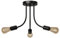 Yaixu Vintage Deckenleuchte 3-Flammig Retro Deckenlampe Schwarz Metall Kronleuchter Industrial E27 Wohnzimmerlampe für Esszimmer Küche Flur Wohnzimmer Bar Restaurant