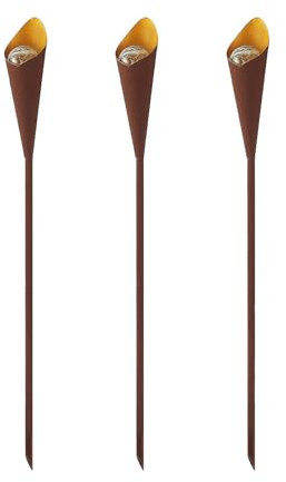 Lindby 3er Set LED Solarleuchte Jalf (spritzwassergeschützt (Modern) in Braun aus Metall (1 flammig,) - Dekorationsleuchte Solarlampe