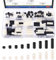 Glarks 180Pcs Nylon Round Spacer Assortment Kit for M3 Screws, Electrical Outlet Screws Spacers, Black and White ABS Round Washers Hardware Spacer Bracket for Electrical Screws Switch and Receptacle
