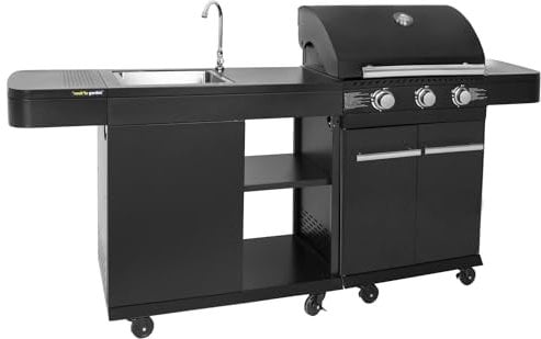 Cook'in Garden Happy Garden - Cocina Exterior Modular FYRA 10 Personas - 3 quemadores