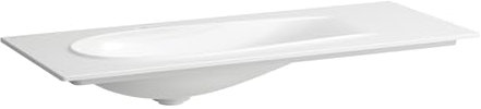 LAUFEN Il Bagno Alessi Aufsatzwaschtisch, 1 Hahnloch, mit Überlauf und Ablaufventil, 120x50cm, H8179797571041, Farbe: weiß matt
