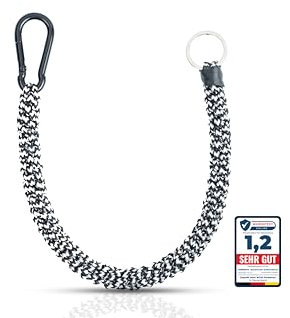 Schlüsselband Grau/Schwarz/Weiss