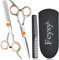 Haarschere Effilierschere Set, Fcysy Professionelle Haarschneideschere Scheren Friseur Haar Schere Frisör, Effilierschere Friseur Haarschere Friseurschere Friseur Set für Frauen Männer Hunde- Orange