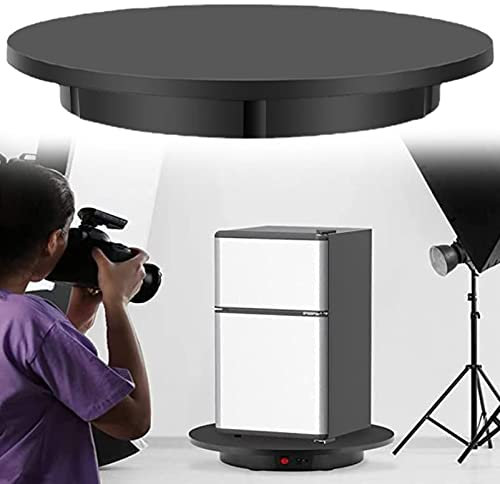 Plato Giratorio de fotografía Grande Soporte de exhibición Giratorio motorizado de 62 cm con Control Remoto Plato Giratorio eléctrico para Productos Foto Video Corto, imágenes pano
