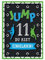 Minkocards 12 Einladungskarten zum 11. Kindergeburtstag Junge Mädchen Jump Trampolin Einladungen elfte Geburtstag