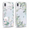 Yoedge 2 pièces Transparente Coque pour Samsung Galaxy A40 5,9 Motif de Fleurs et Feuilles Fille Femme Étui, Housse de Protection Antichoc TPU Mignon Aesthetic Design Case Cover pour Samsung A40