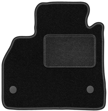Velours-Fahrermatte passend für Renault Kangoo Express 2021-, Schwarz, LUX | passend für Hochdachkombi; Velours-Teppich (Polypropylen), ca. 6,5 mm; rutschfest, runde Befestigungen (Typ RN)