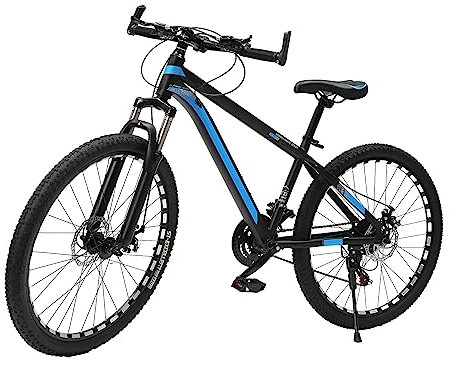 Donened 26 Zoll Mountainbike, 21 Gang Fahrrad mit Scheibenbremsen MTB für Mädchen Jungen Herren und Damen (Blau)