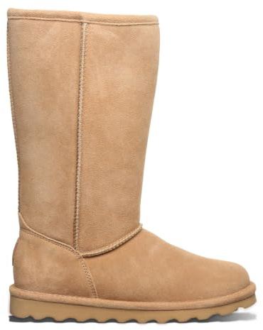 BEARPAW Damen Elle Tall, Hickory II Wildleder, 41 EU | Kinder-Schlupfstiefel mit Reißverschluss für einfaches Tragen, bequemer Winterstiefel für Kinder, mehrere Farben und Größen