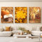 3er Premium Poster Set Herbst Aesthetic Wandbilder Bilder für Wohnzimmer Esszimmer Schlafzimmer Deko Kunstdruck Leinwand Bild,ohne Rahmen (B,50x70cm)