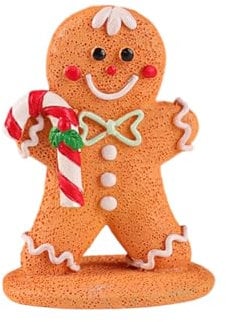 iSpchen Lebkuchenmann Statue Miniatur Weihnachten Lebkuchenmann Deko Weihnachten Miniatur Ornamente Weihnachten Keks Ornamente Mini Harz Weihnachtsschmuck für Tischdeko DIY Weihnachten Geschenk