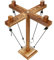 Hooks Ring Toss Game für Erwachsene Handgefertigte Holzschleifen-Wurfhaken 4 Spieler Holz Wurfhaken und Ringe Spiel Schnelles interaktives Spiel (2 Personen)