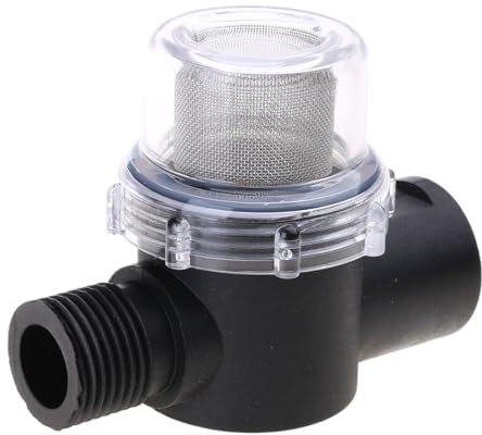 Sehuby Tubo dell'acqua con filtro per sedimenti con schermo a rete 40/50, ingresso idropulitrice da giardino per tubo dell'acqua