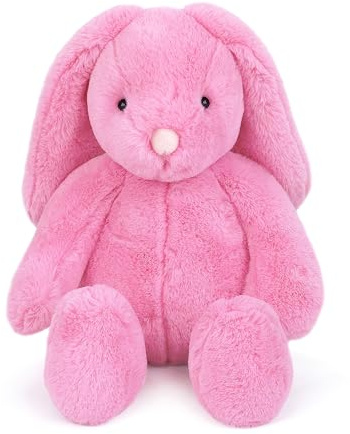 MON AMI Blossom Bunny 13-Inch Stuffed Animal, Pink Rabbit Plush Toy Girls | bunny stuffed animal, soft pink rabbit plush build, snuggle companion, easter nursery décor accent, all-ages plushie gift