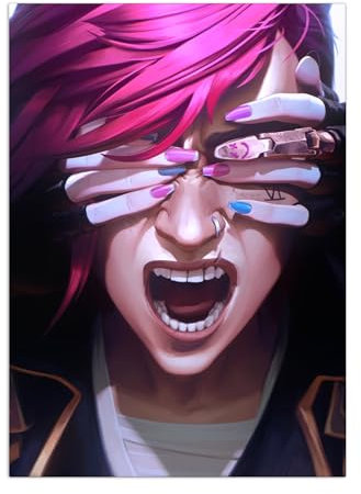 Displate Arcane Metallposter - League of Legends Too Late to Point Fingers - Deko Bilder Merch 32x45cm