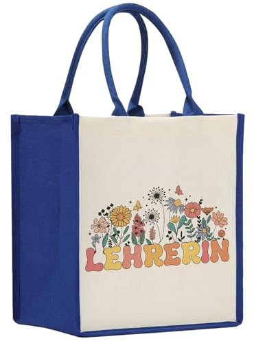 Canvas Tragetasche Lehrerin, Abschiedsgeschenk Lehrer, Geschenke für Lehrer, Schulabschluss Geschenkidee, Geschenkidee Abschied Lieblingslehrerin, Erzieherin Geschenk Abschiedsgeschenk Lehrerin