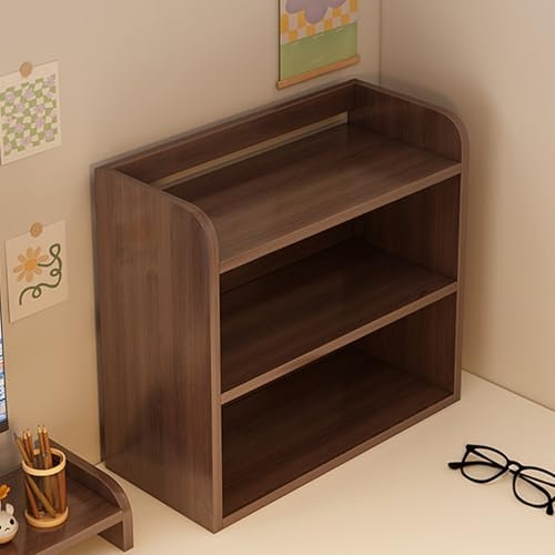 WLCNYL Schreibtisch-Nizer aus Holz mit 3 Ebenen, ausziehbarem Schreibtisch-Aufbewahrungsregal für Bürobedarf, Bücher und Dekor, multifunktionales Regal für den Einsatz zu Hause oder im Büro.