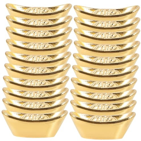 HOLIDYOYO 20 Stück Modellierdekor Dekorative Barrenornamente Tischdekor Ornamente Mini Tisch Bürodekor Glücksgeld Desktop Ornament Barren Basteln Schmuck