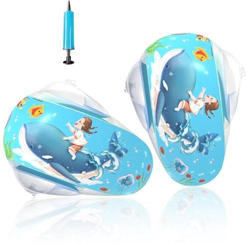 Mowtential 2025 Nuevo Brazaletes Natación Niños, 3 Válvulas Seguridad Flotador Bebe, Inflables Redondos Niños 1-14 Años,Ayuda Flotabilidad Oceánica Niñas Niños (Azul)