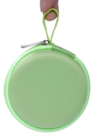 Ginsco Mini-Portable Hard Shell Earbuds Case for Apple EarPods Headphones USB-C Wired Ear Buds/Samsung Galaxy Wired Earbuds/JBL Endurance Run 2, Travel Case for Earphones and Earplugs (Green)