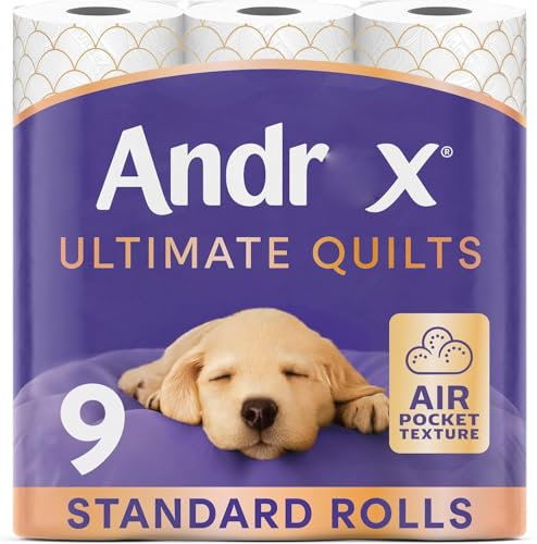 Andreax Ultimate Quilts Toilet Tissue Standard Rolls 9 Rolls