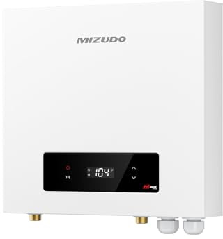 Tankless Water Heater Electric 36kW 240V 3s heating Whole House Shower | Copper Cup Heating Element LED Display built-in chip Compact Design Fits Under Sink Wall Mount Cabinet 5-6 Points of Use